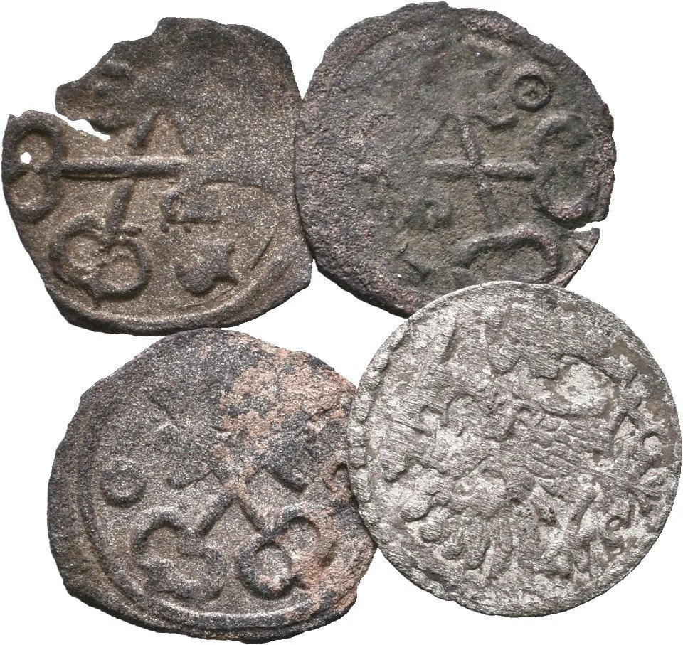 Soubor mincí - Denár 1596, Gdaňsk, Kop.7462, Denár 1610, — 1