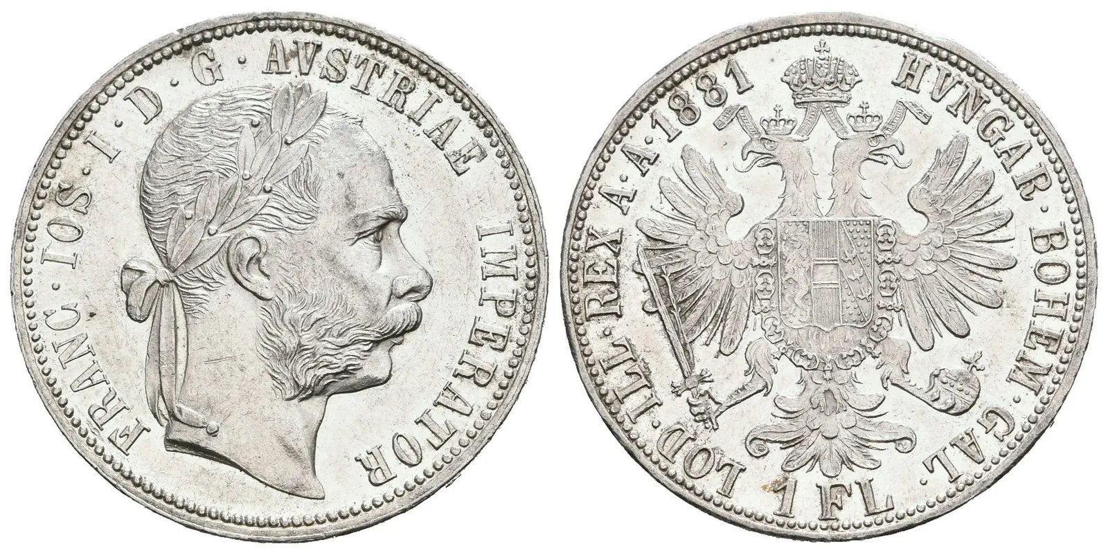 Zlatník 1881, ražební lesk, rysky a drobné hranky — 1
