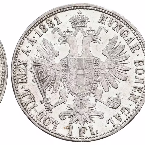 Zlatník 1881, ražební lesk, rysky a drobné hranky