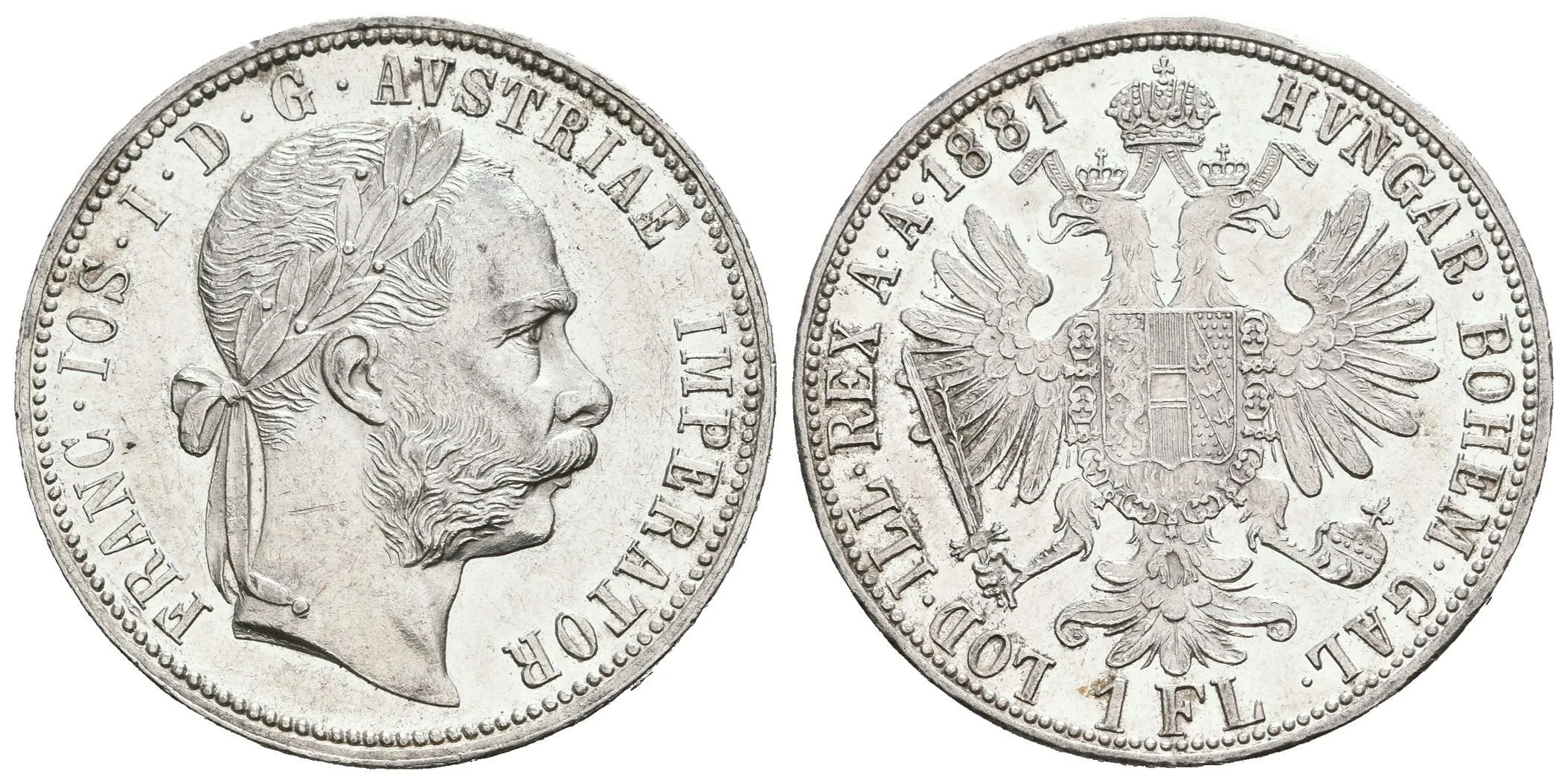 Zlatník 1881, ražební lesk, rysky a drobné hranky — 1