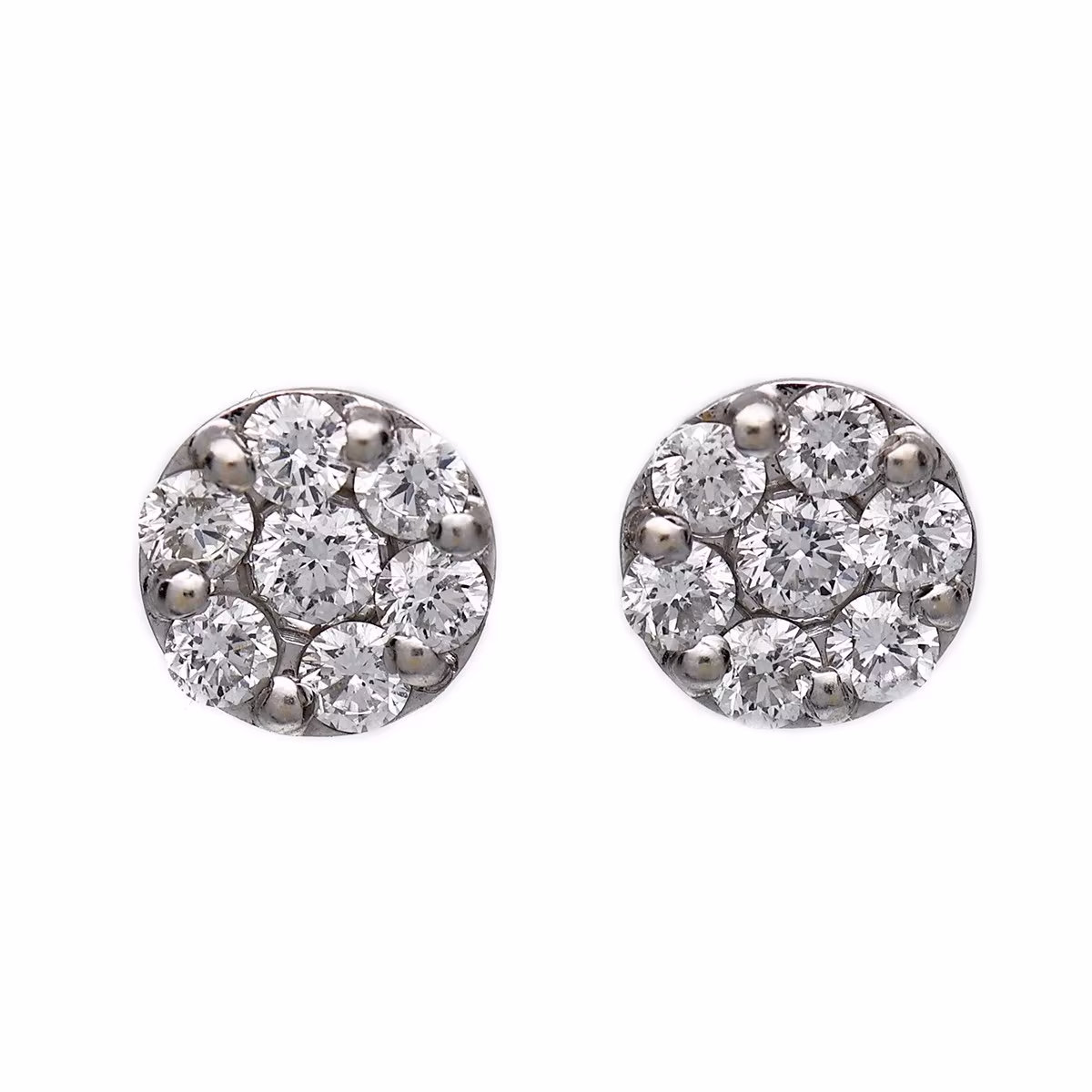 Zlaté náušnice s přírodními brilianty 1,40 ct