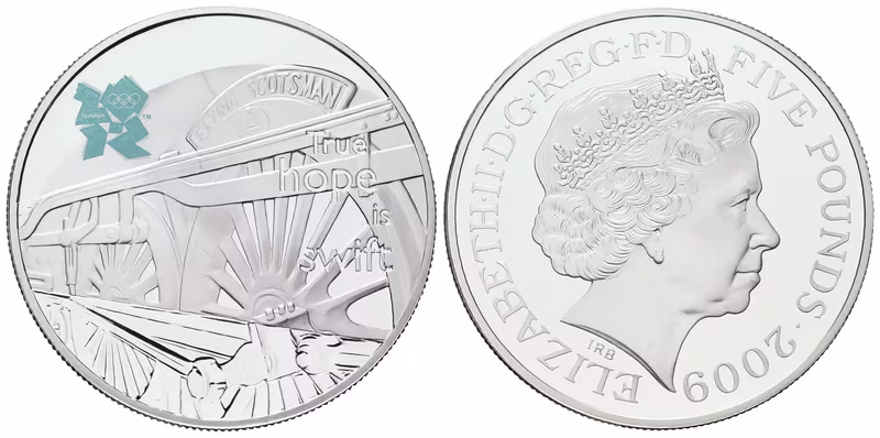 Velká Británie, 5 liber 2009  OH Londýn - Létající Skot