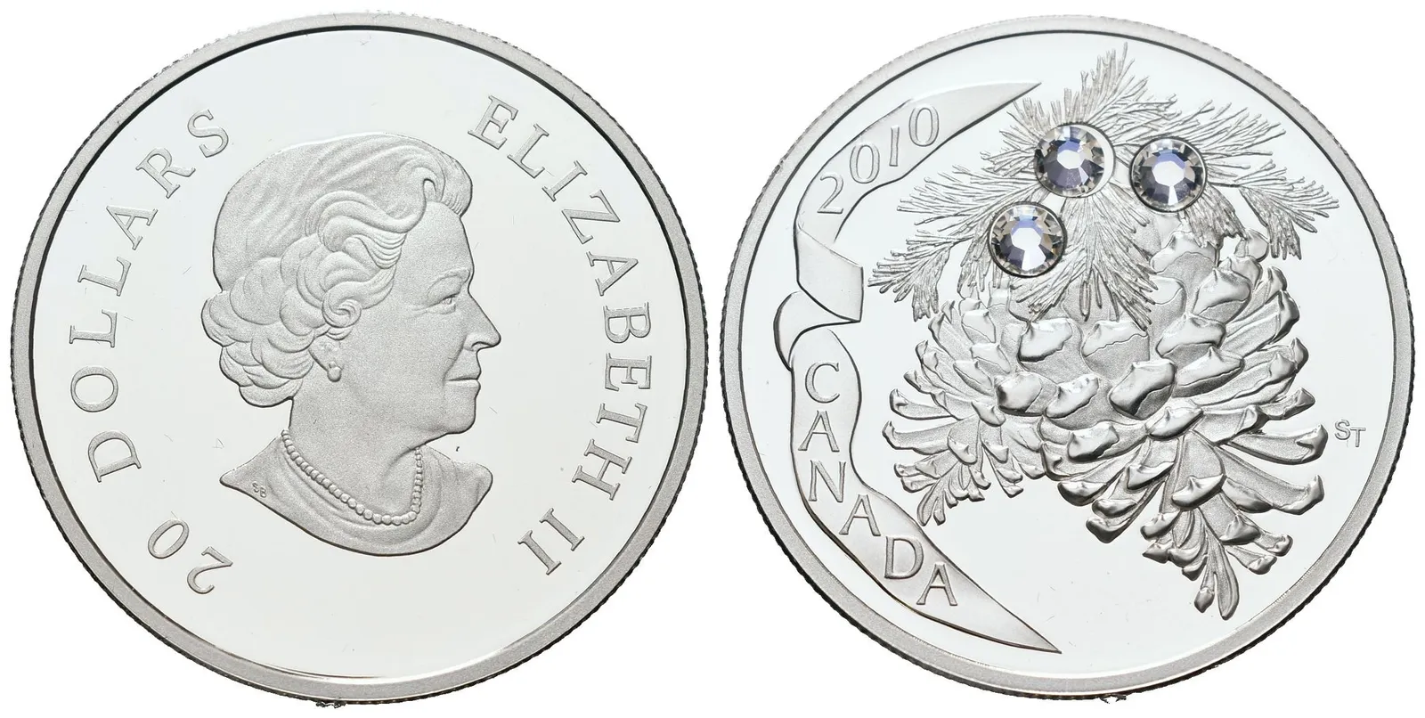 Kanada, 20 Dollars 2010 - Holiday Pine Cones