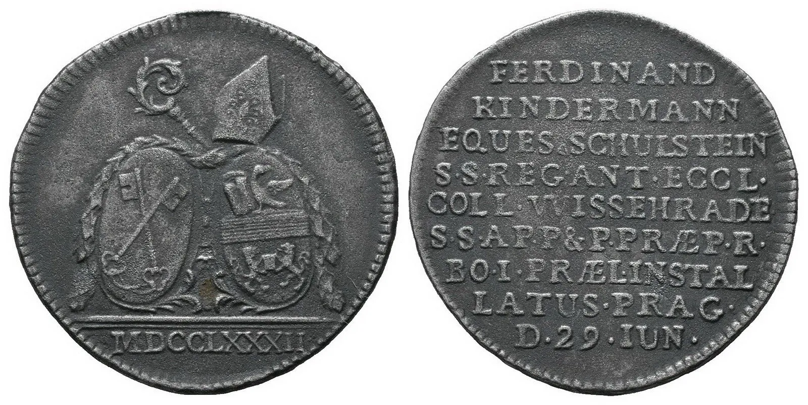 Praha - Vyšehrad, Ferdinand rytíř Kindermann von Schulstein, 1782 - 1801 — 1
