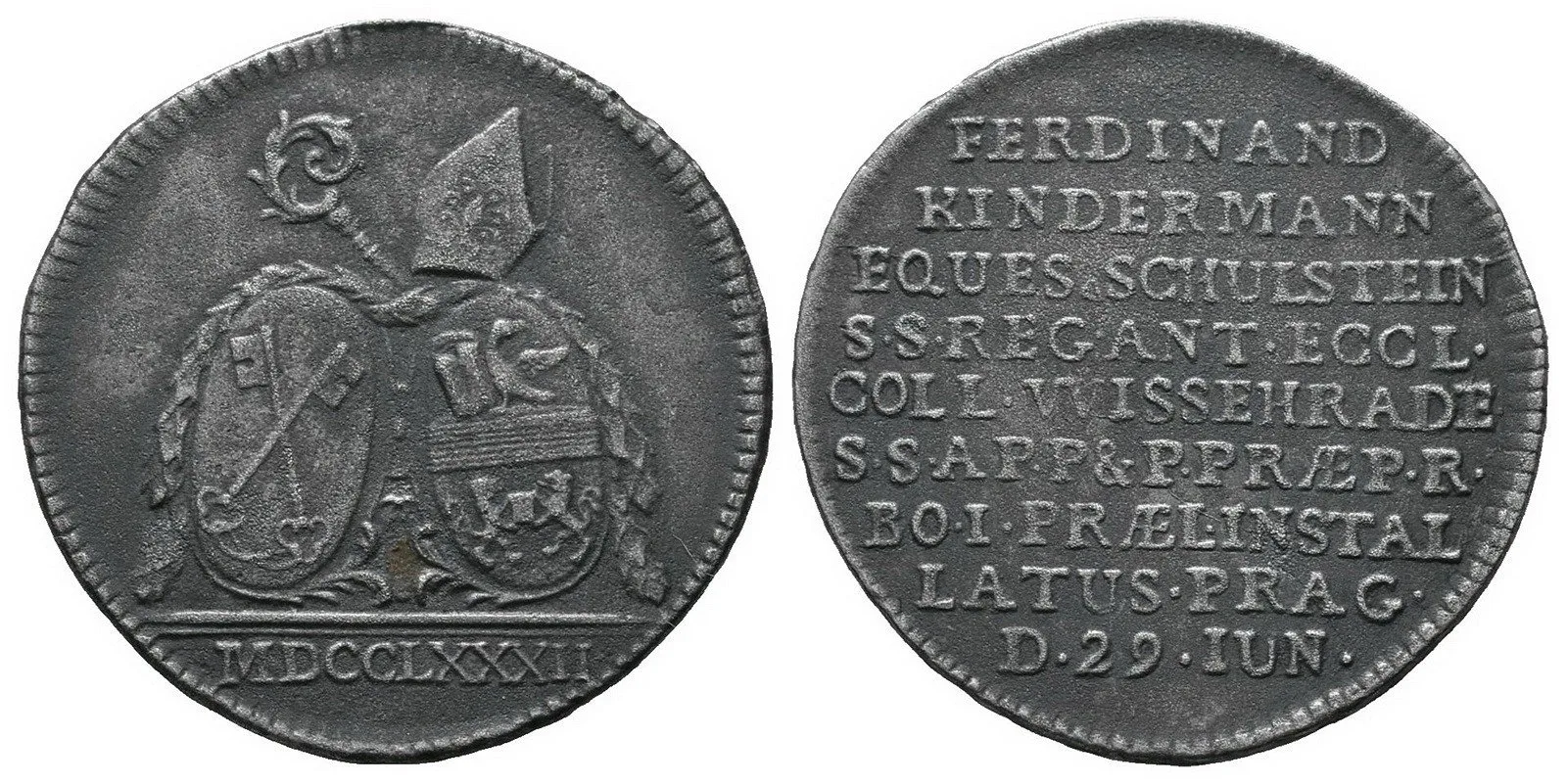 Praha - Vyšehrad, Ferdinand rytíř Kindermann von Schulstein, 1782 - 1801 — 1