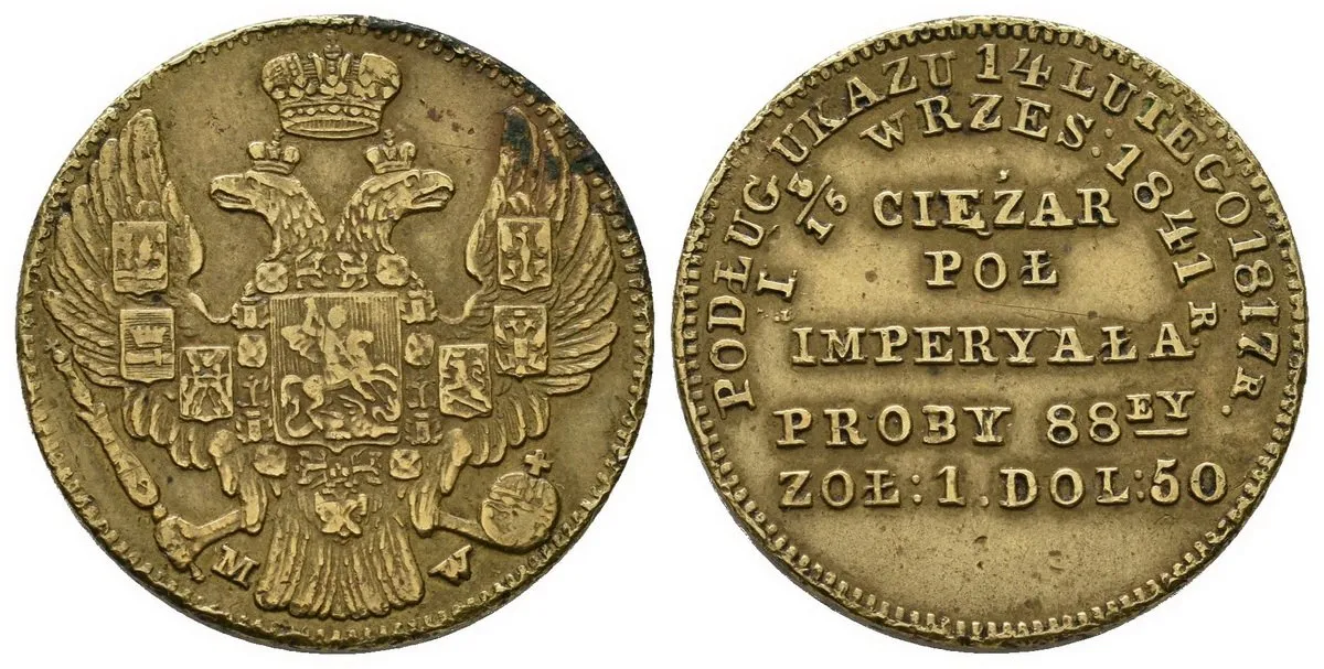 Ražby pro Polsko, Mikuláš I., 1825 - 1855 — 1
