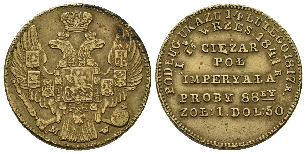 Ražby pro Polsko, Mikuláš I., 1825 - 1855 — 1