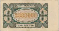 Německo, 2 Millionen Mark 1923, Ro.89a - fotografie 2