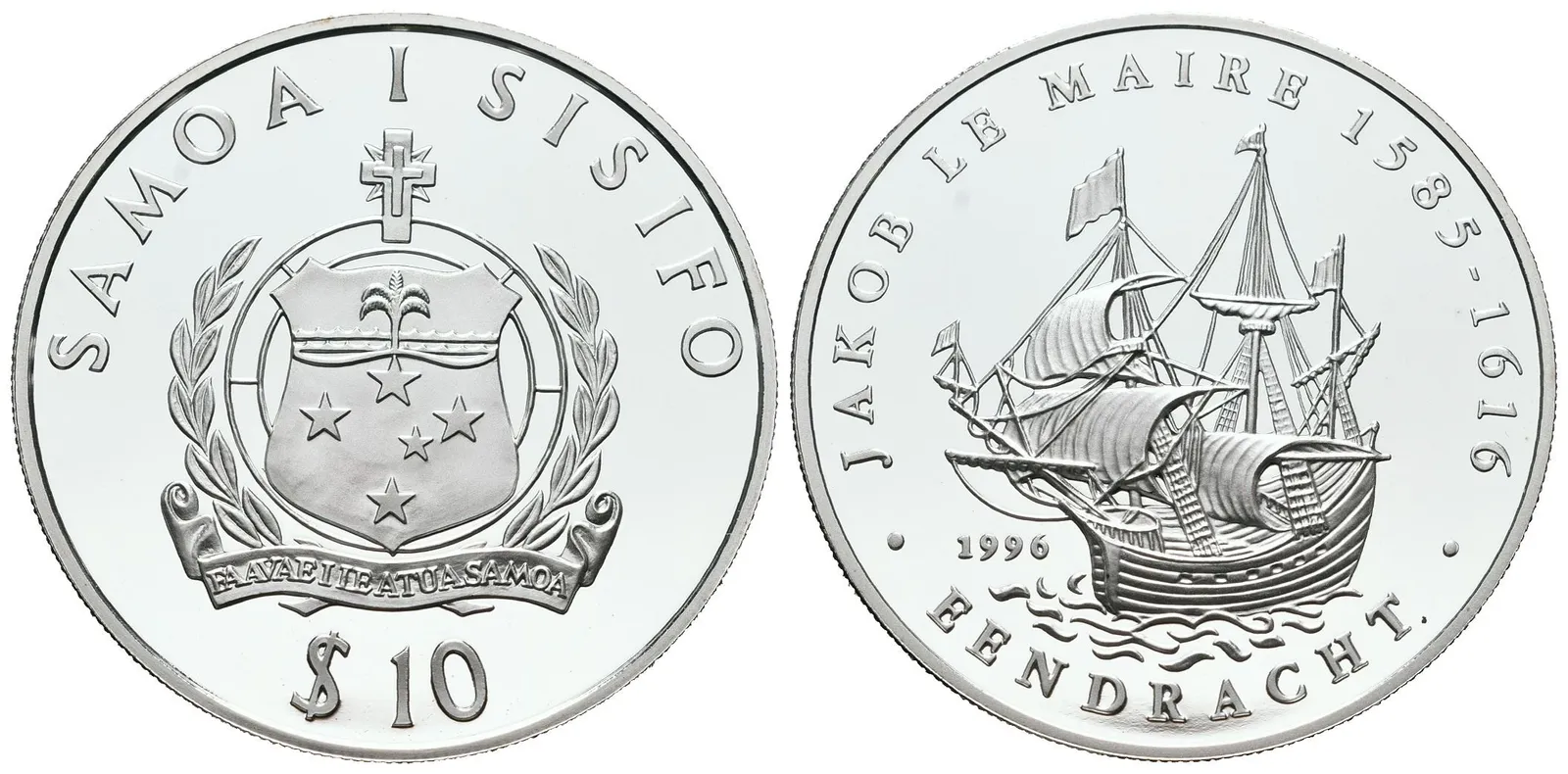 Samoa, 10 Tala 1996- Jacob Le Maire