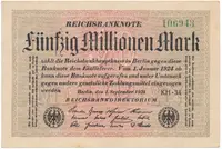Německo, 50 Millionen Mark 1923, Ro.108k