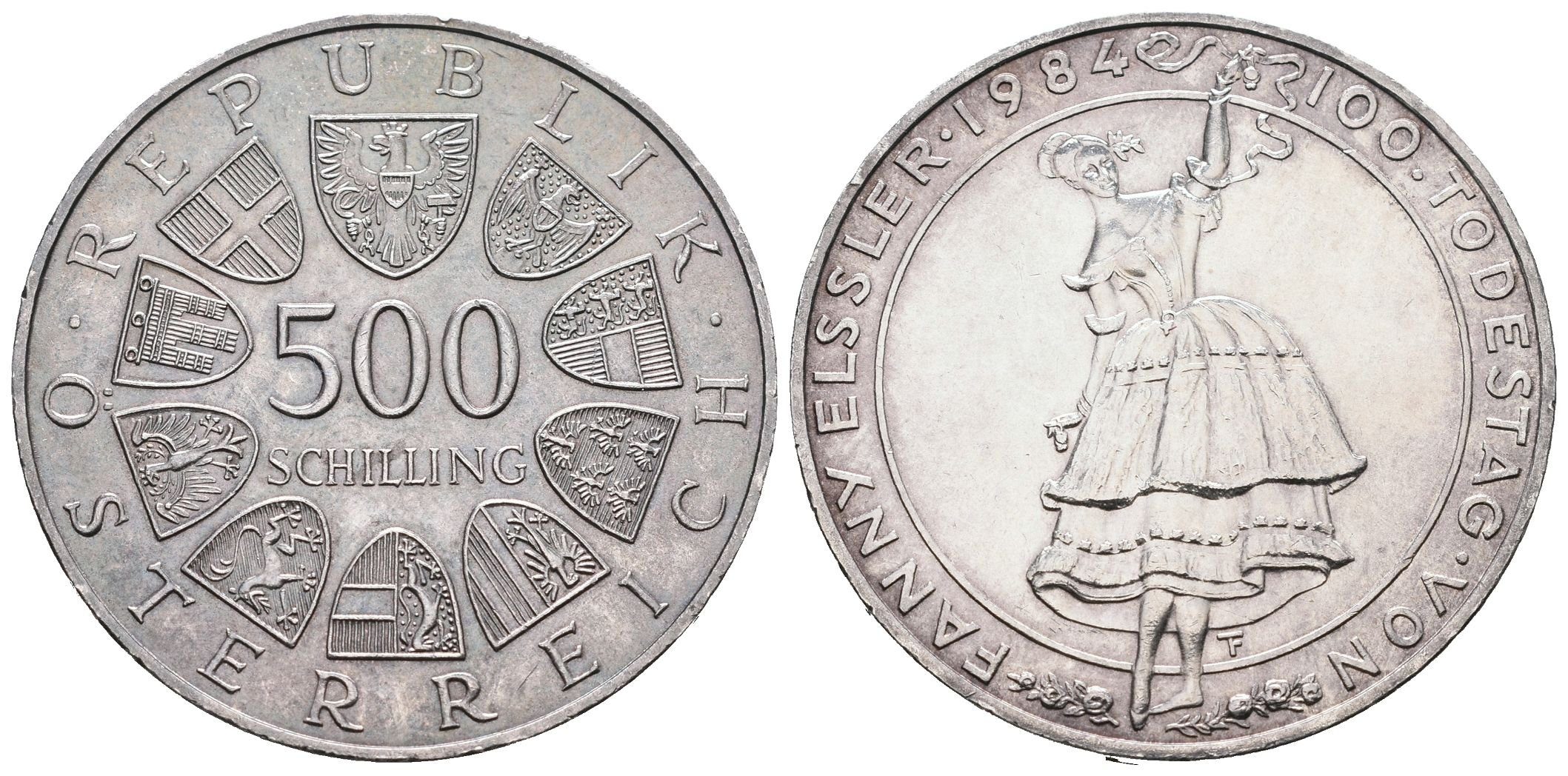 Rakousko, 500 Schilling 1984 - Fanny