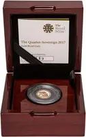 Velká Británie, 1/4 Sovereign 2017, PROOF - fotografie 2