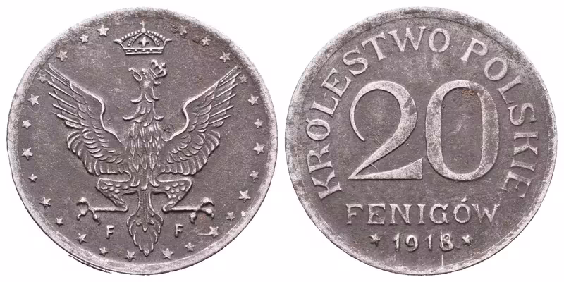 Polsko, 20 Fenig 1918 (Fe)