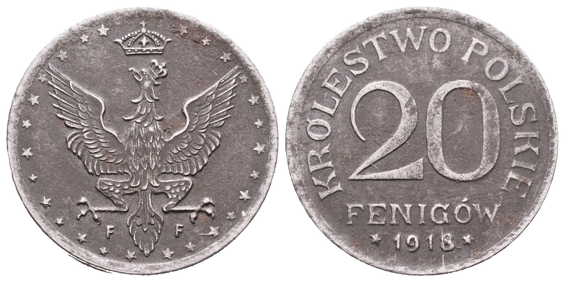 Polsko, 20 Fenig 1918 (Fe)
