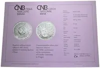 200 Kč 1998 - Universita Karlova, kapsle, certifikát — 2