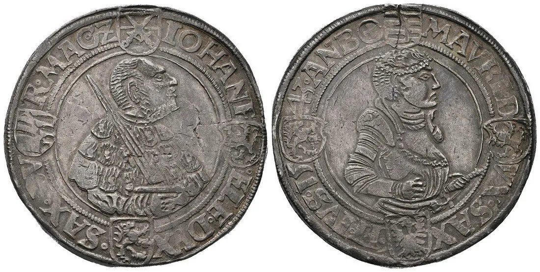 Sasko, Johann Friedrich a Moritz, 1541 - 1547 — 1