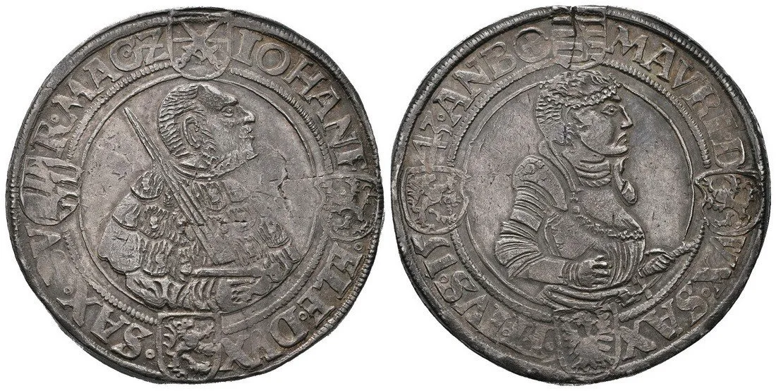 Sasko, Johann Friedrich a Moritz, 1541 - 1547 — 1