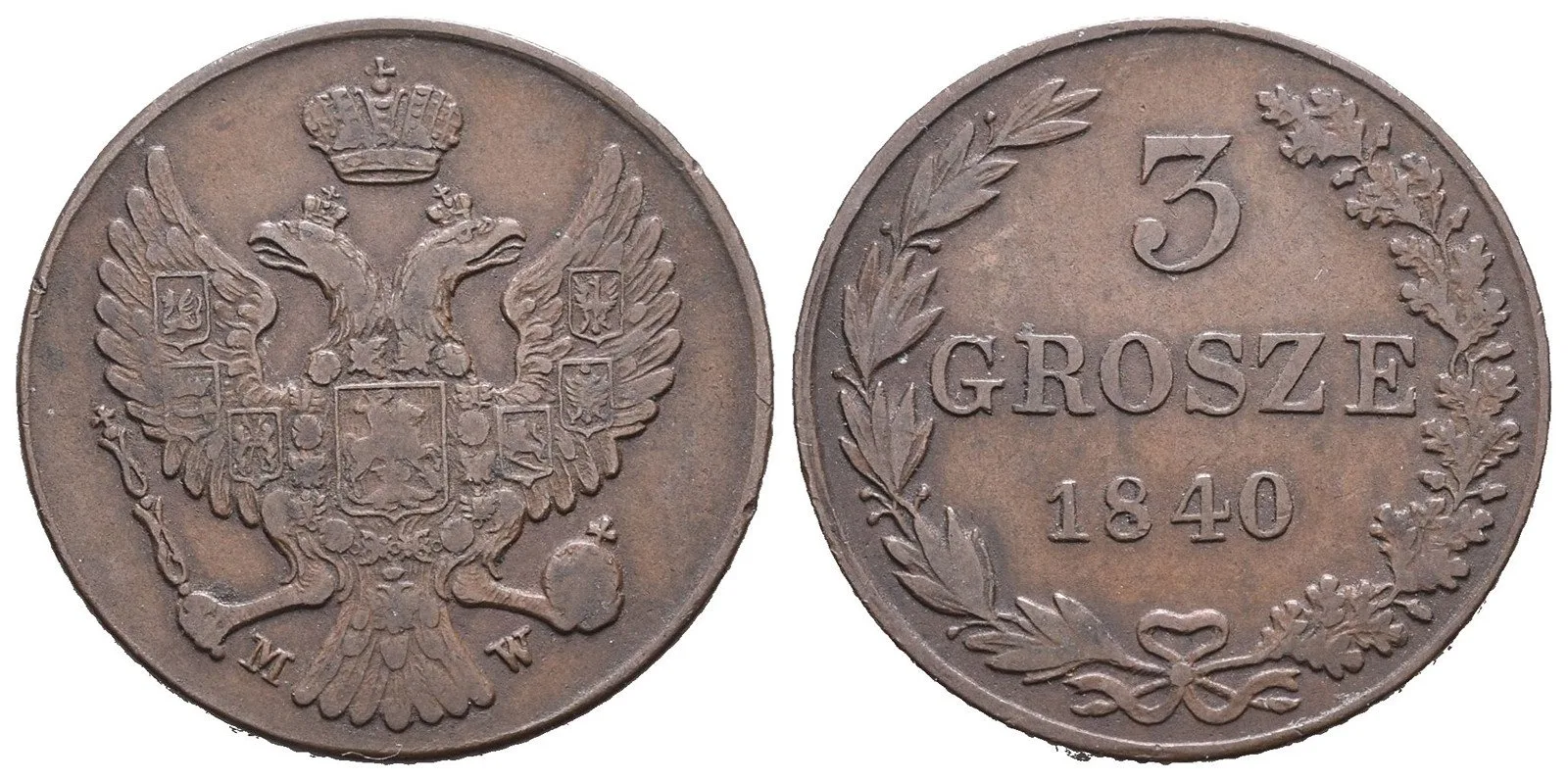 Ražby pro Polsko, Mikuláš I., 1825 - 1855 — 1