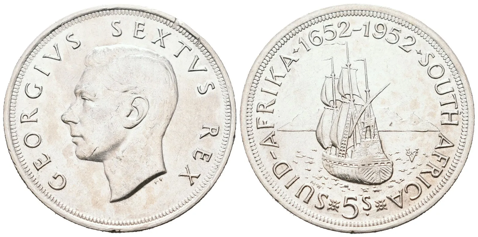 Britská jižní Afrika, 5 Shilling 1952 - Pamětní