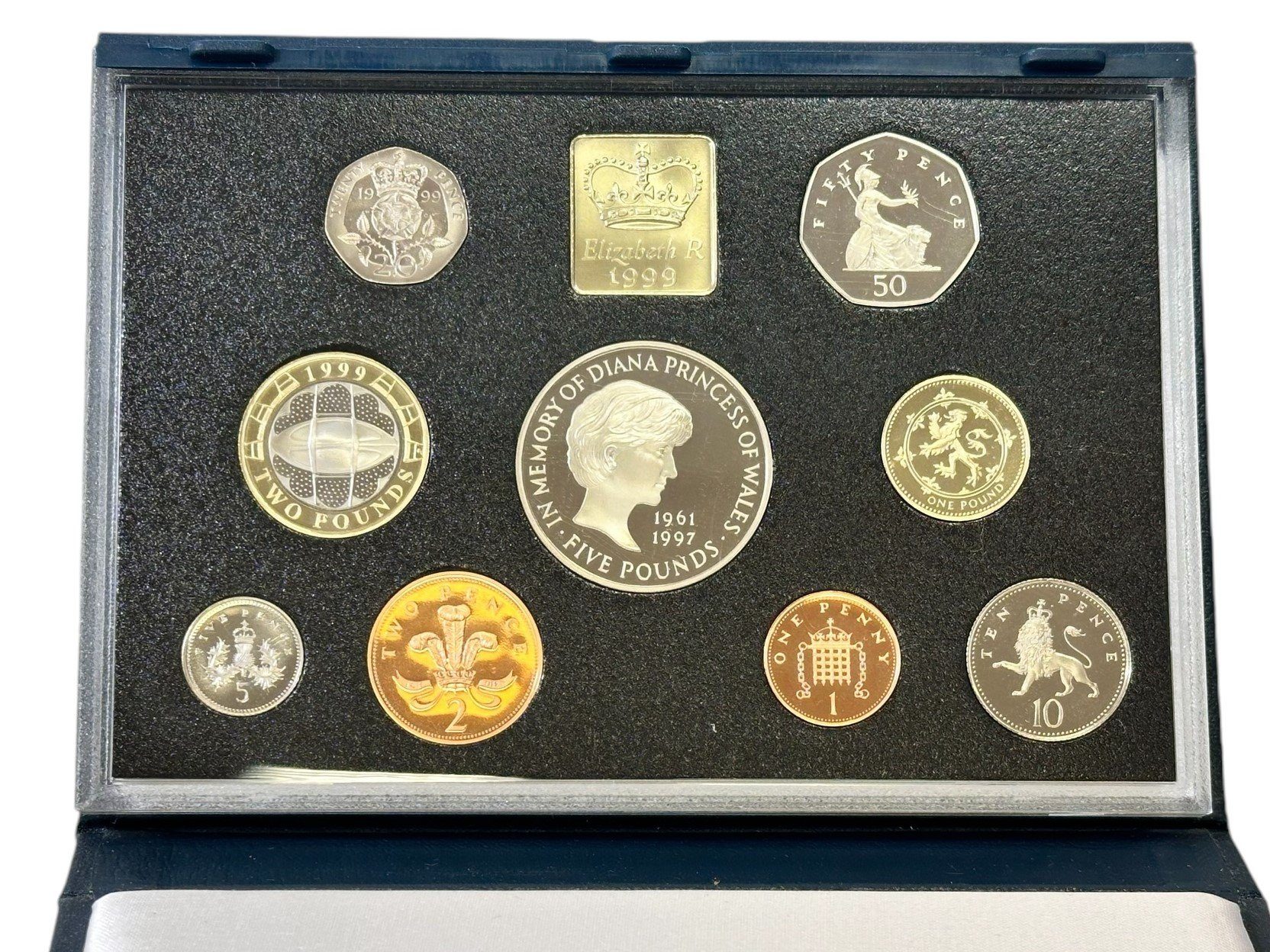 Velká Británie, Sada oběžných a pamětních mincí 1999 PROOF