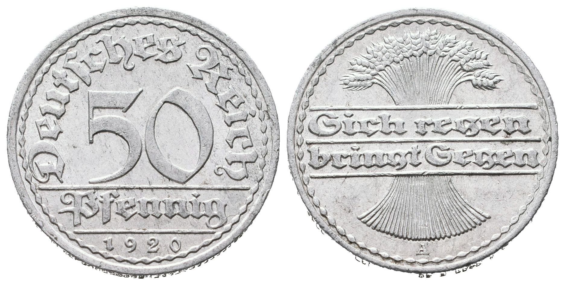Výmar, 50 Pfennig 1920 A