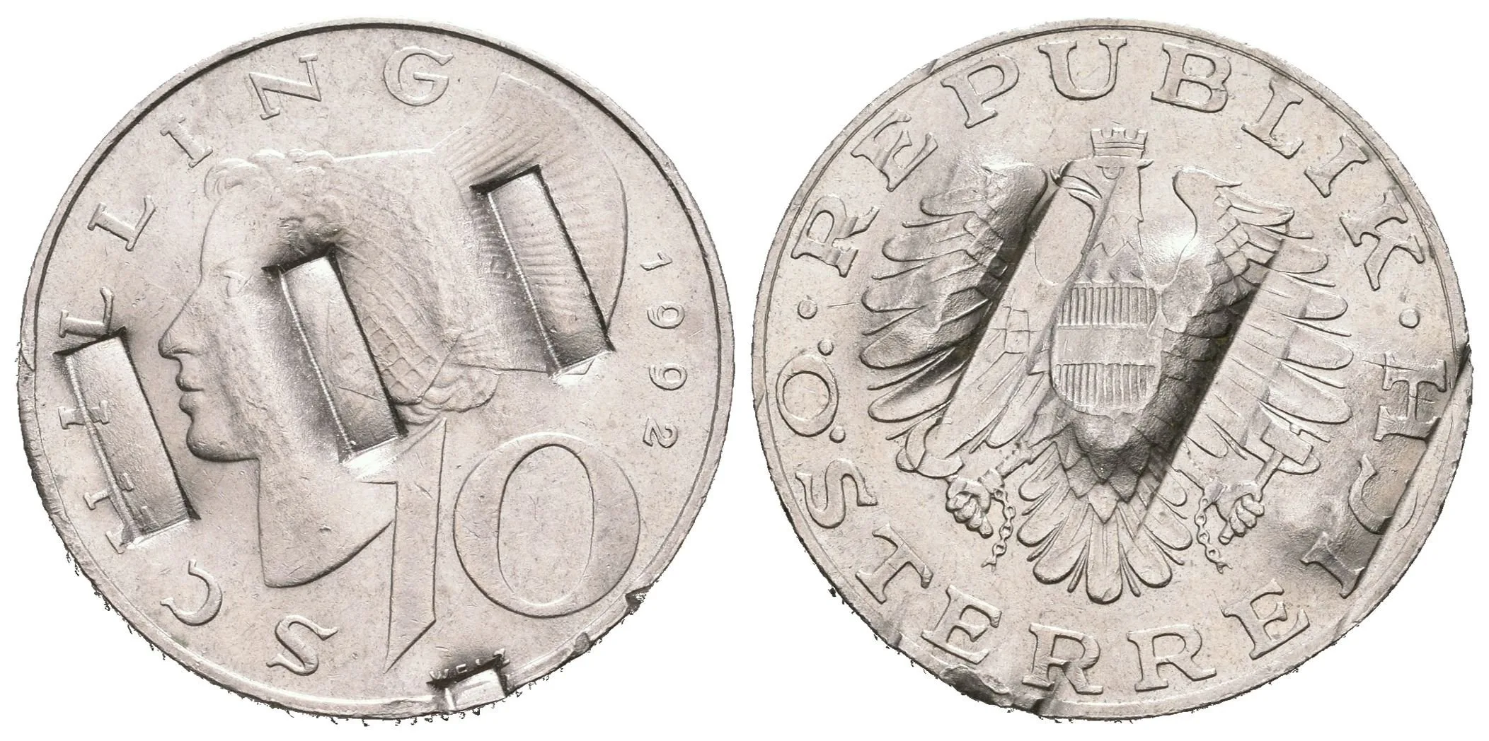 10 Schilling 1992, oficiální demonetizace — 1