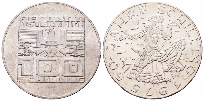 Rakousko, 100 Schilling 1975 - Měna