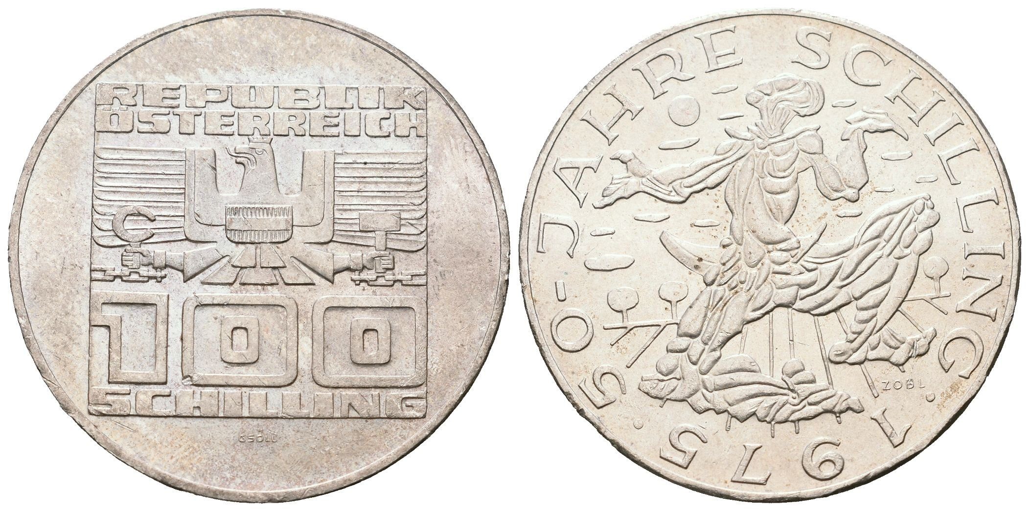 Rakousko, 100 Schilling 1975 - Měna