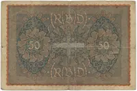 Německo, 50 Mark 1919, Reihe 4, Ro.62d - fotografie 2