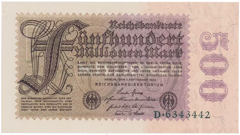 Německo, 500 Millionen Mark 1923, Ro.109a