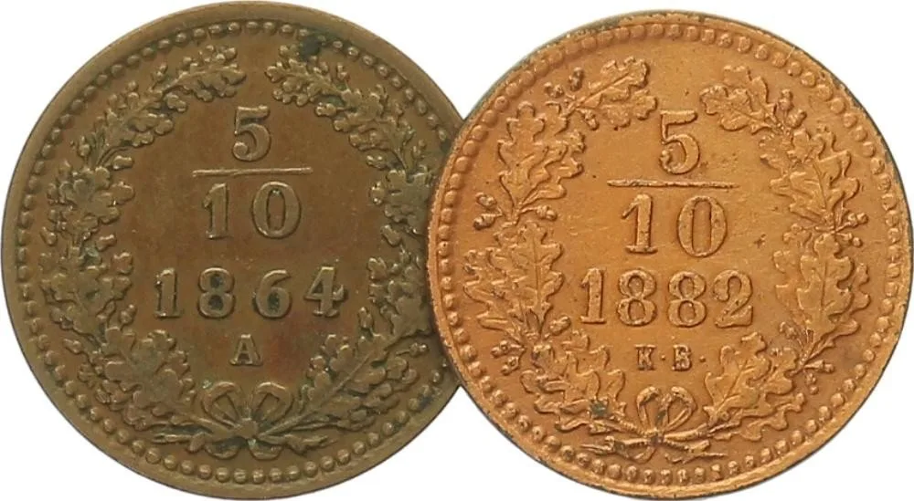 Rakouská a spolková měna, 1857 - 1892 — 1