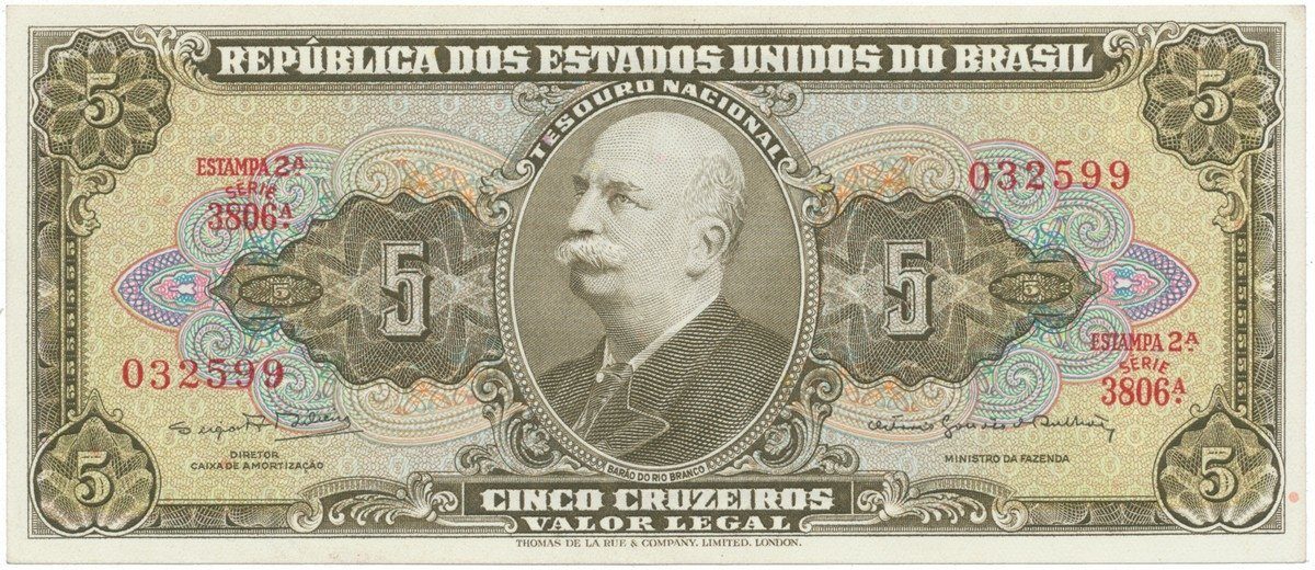 Brazílie, 5 Cruzeiros (1964), P.176d