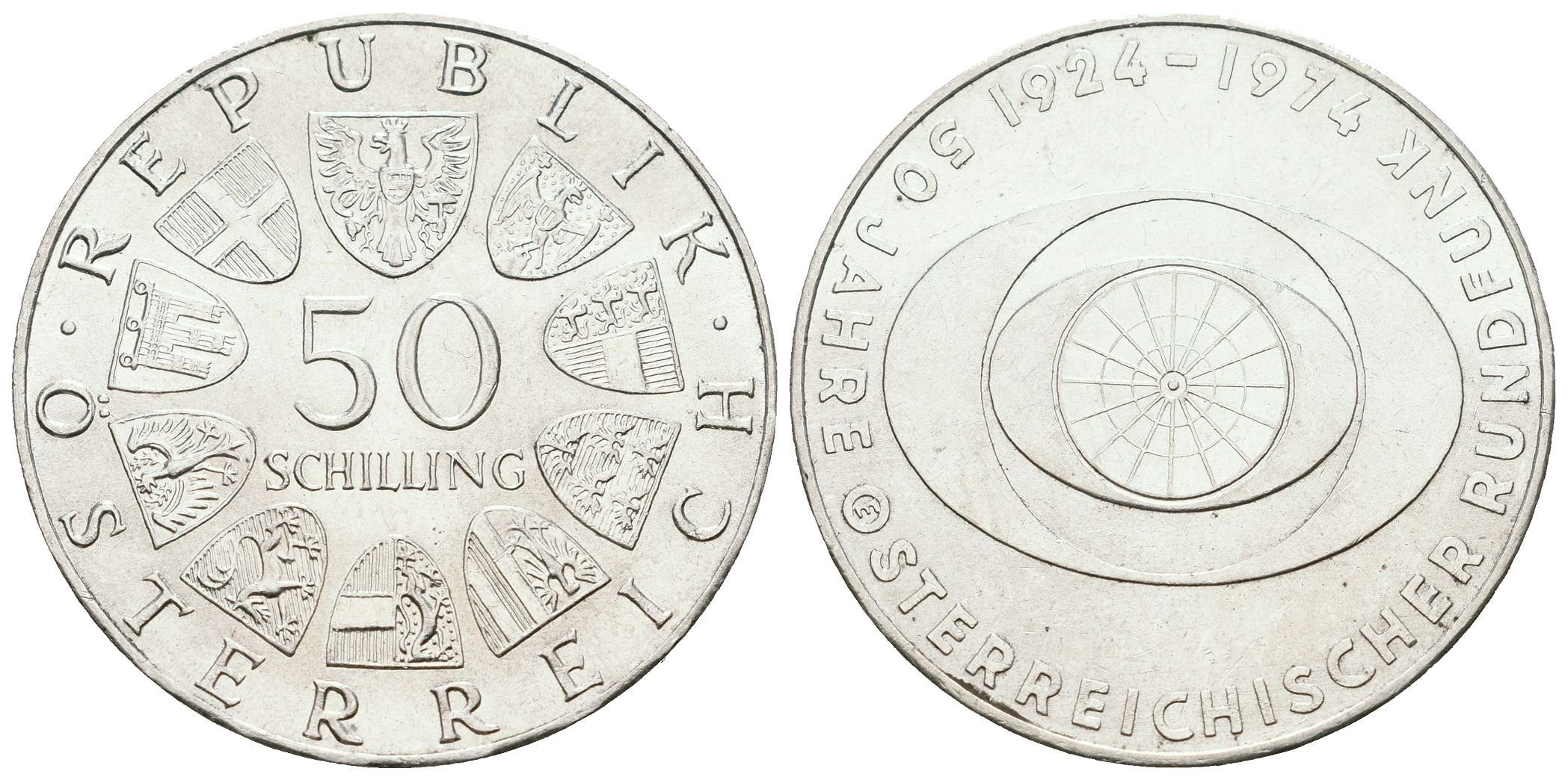 Rakousko, 50 Schilling 1974- Rozhlas