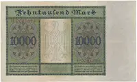 Německo, 10.000 Mark 1922, velký formát, Ro.68a - fotografie 2