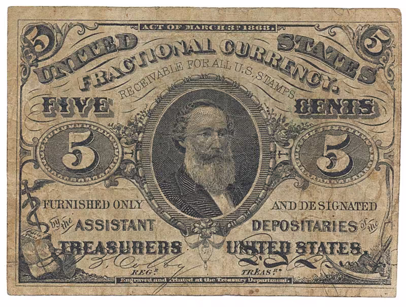 USA, 5 Cents 1863, P.106