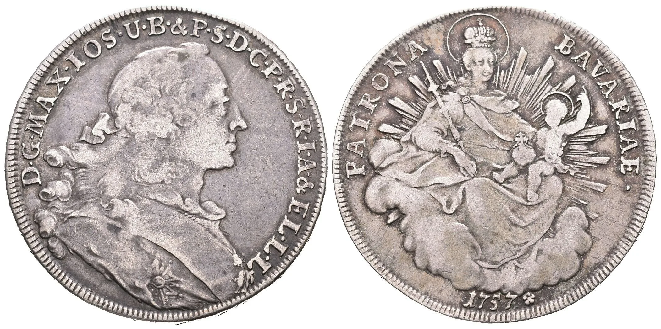 Tolar 1757 - madona, Dav.A1952, KM.223.2, pěkná patina, rysky — 1