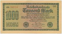 Německo, 1000 Mark 1922, vod. Dornen, Ro.75d