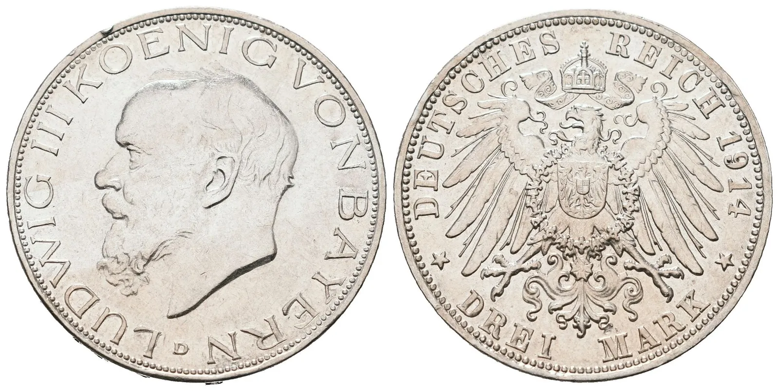 Bavorsko, 3 Marka 1914 D