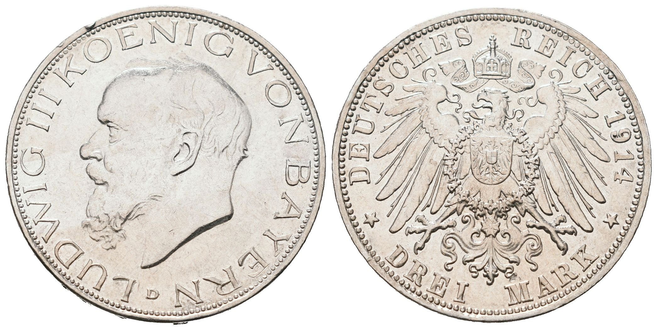 Bavorsko, 3 Marka 1914 D