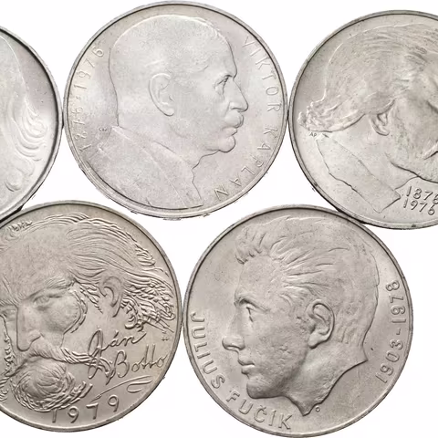 Soubor mincí 100 Kčs 1976 - Janko Král, Kaplan, 1977 - Hollar,