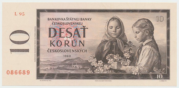 Československo, 10 Koruna 1960, série L, Hej.97b1