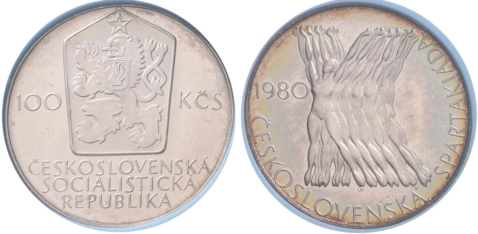 100 Kčs 1980 - Československá spartakiáda, PROOF