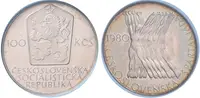 100 Kčs 1980 - Československá spartakiáda, PROOF