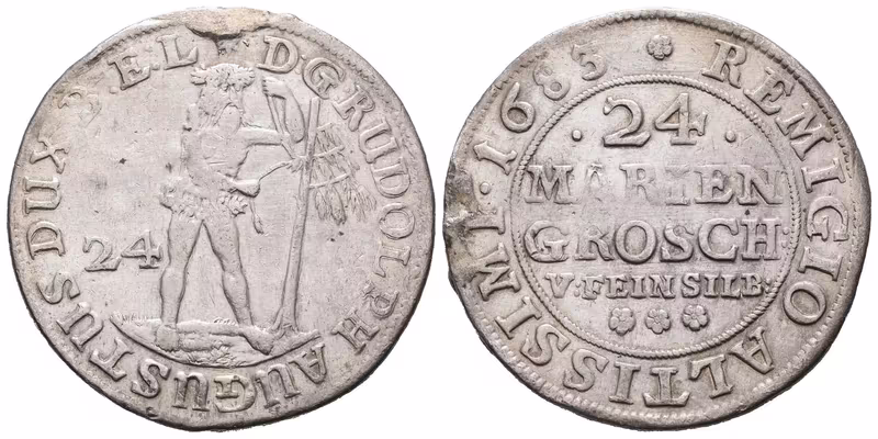 Braunschweig - Wolfenbüttel, 24 Mariengroschen 1683 + VI Mariengroschen