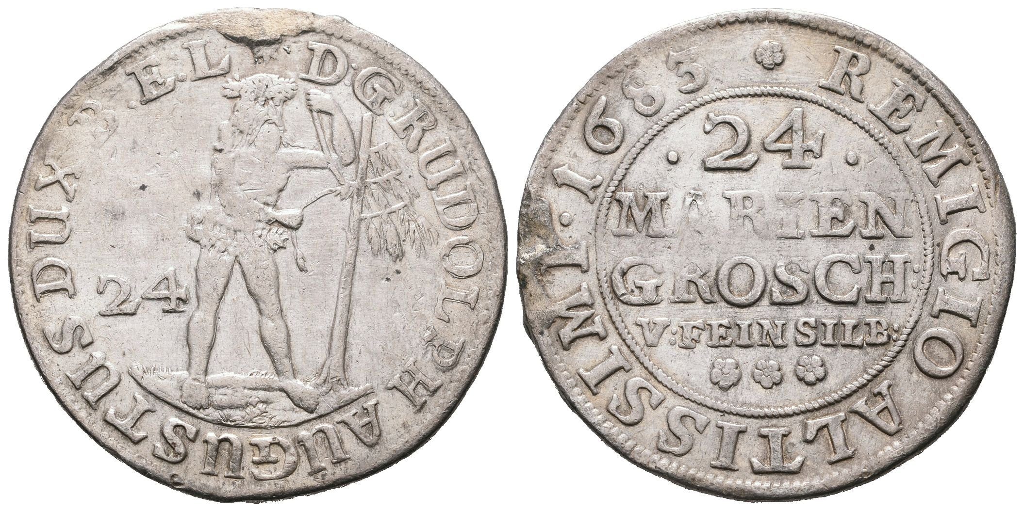 Braunschweig - Wolfenbüttel, 24 Mariengroschen 1683 + VI Mariengroschen