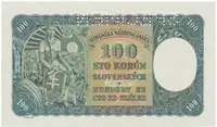 100 Koruna 1940, I. vydání, série L 4, Hej.48a1.S1 - fotografie 2