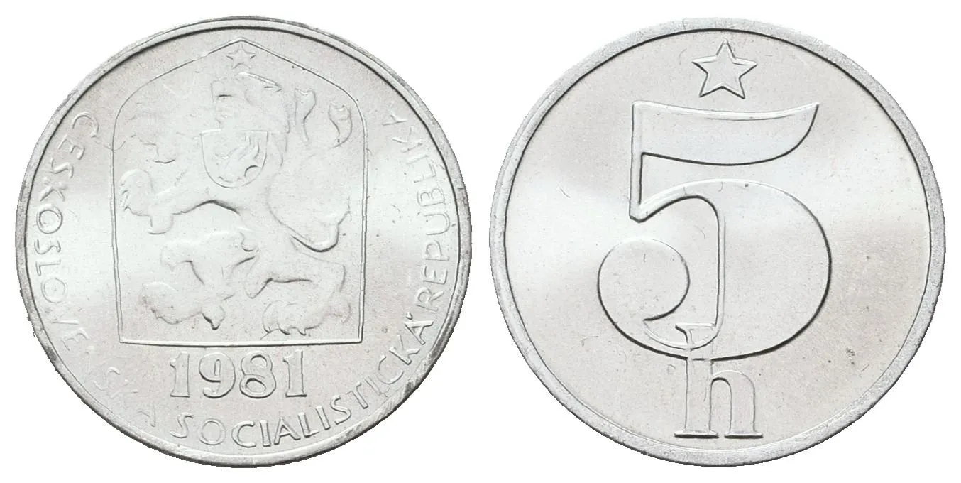5 Haléř 1981 - ražen jen pro sady