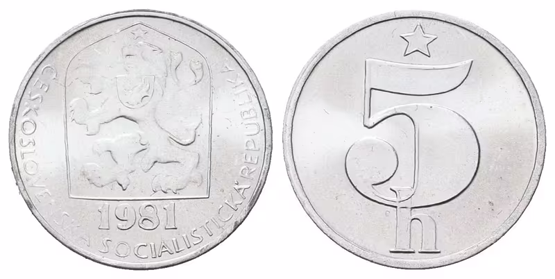 5 Haléř 1981 - ražen jen pro sady