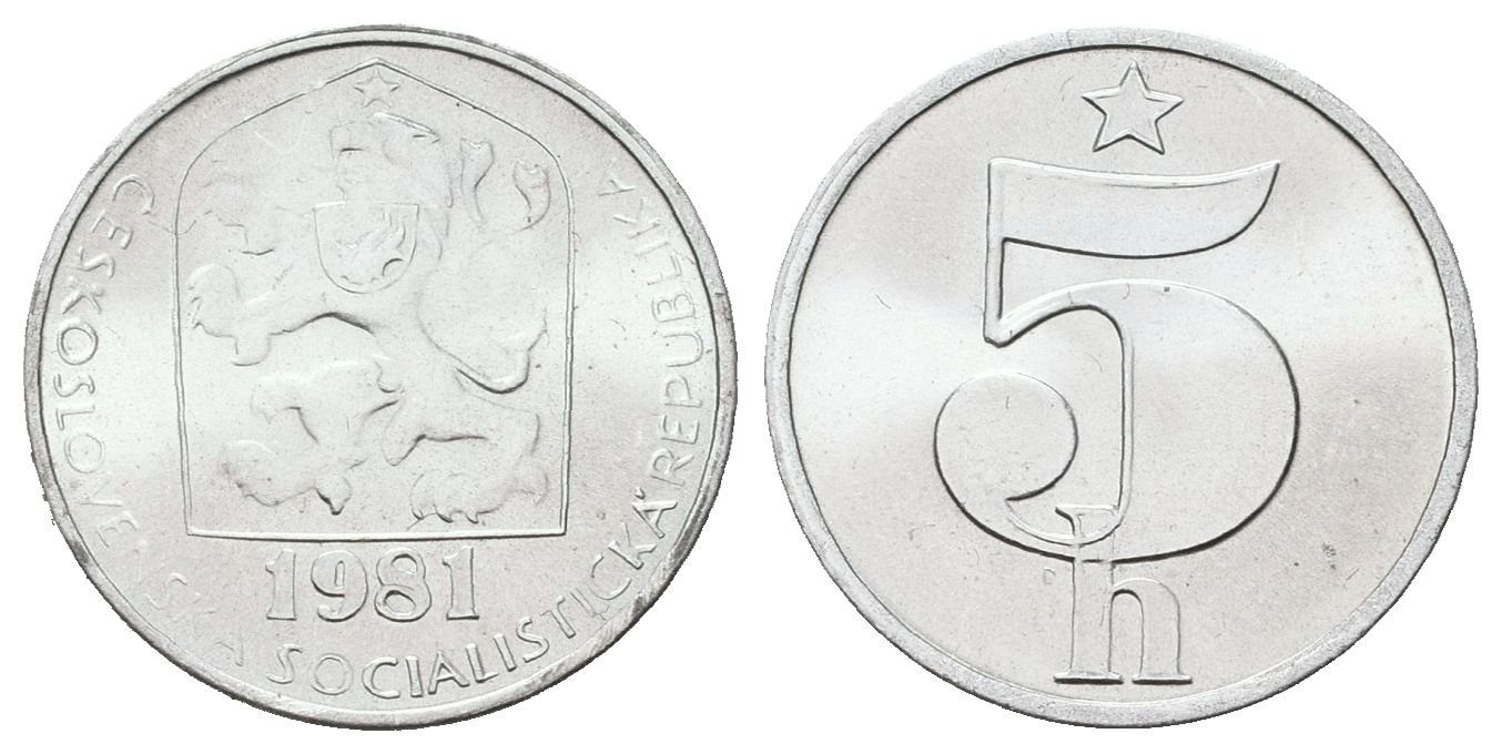 5 Haléř 1981 - ražen jen pro sady