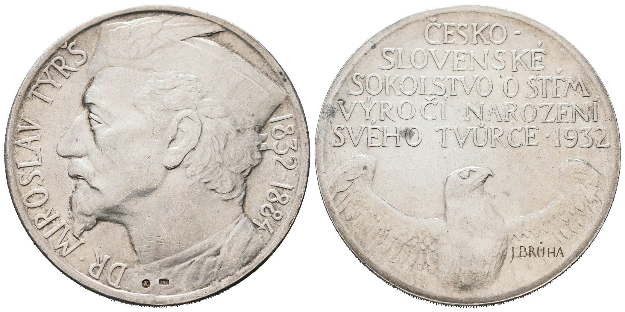 AR Medaile 1932 - Miroslav Tyrš, 100. výročí narození